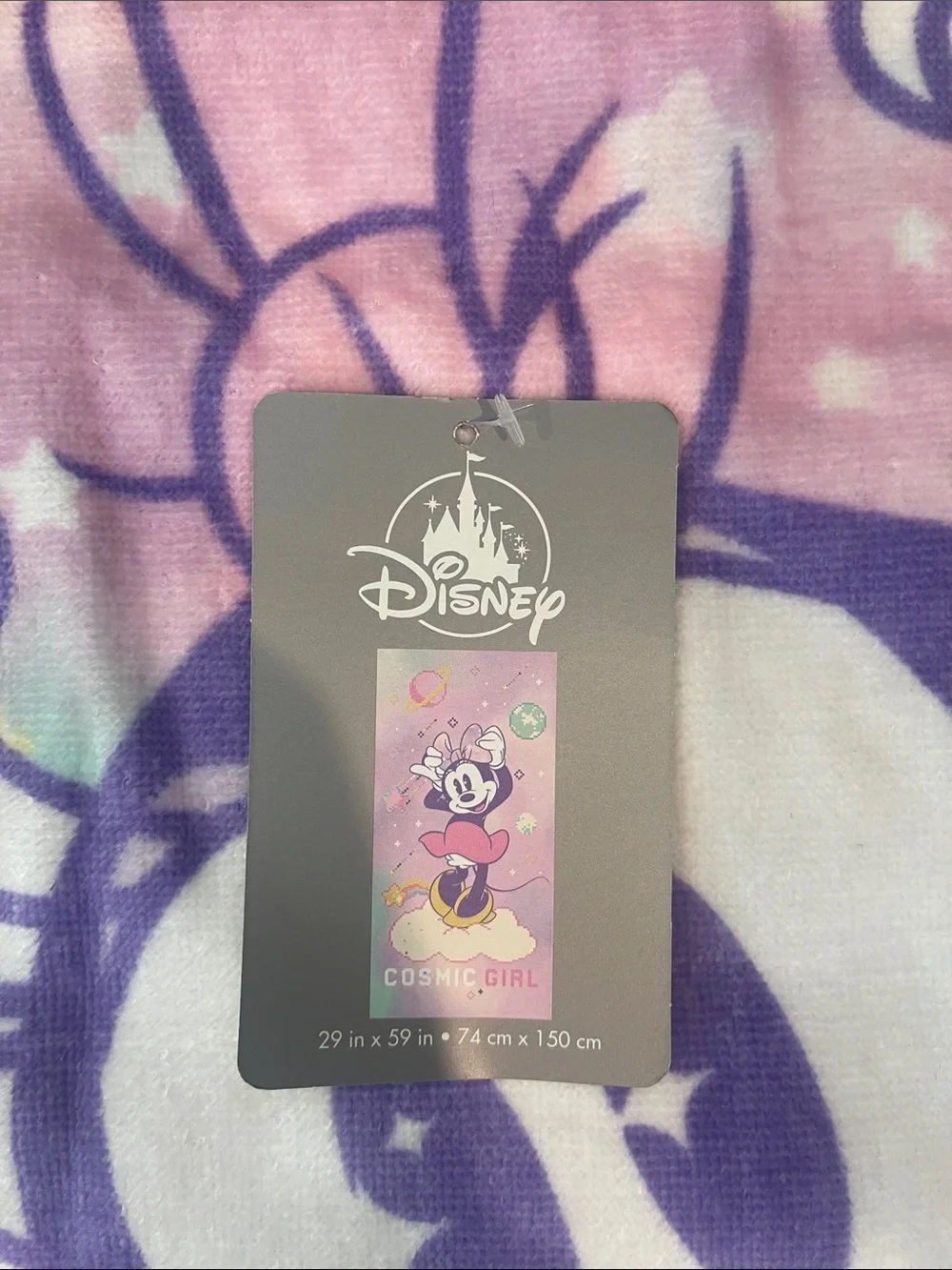 Disney Minnie Mouse Pink and Purple Kids Towel